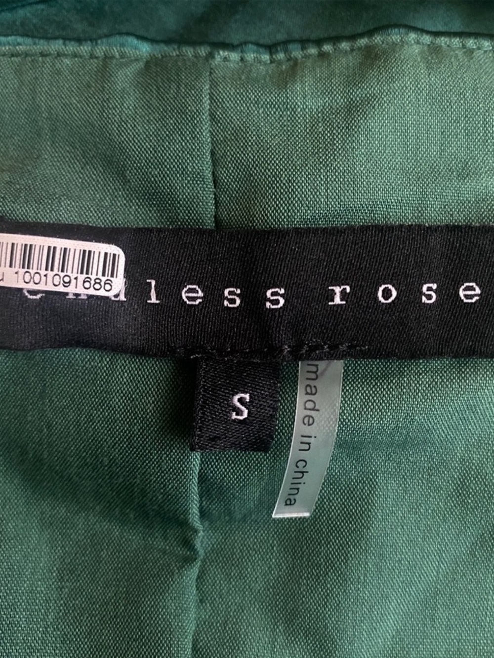 ENDLESS ROSE GREEN SATIN BUTTON FRONT ROMPER - Picture 7 of 8